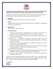  CALLING APPLICATIONS FOR THE POST OF DIRECTOR, CICT.jpg